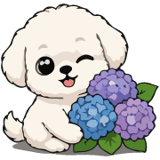 Fluffy White Maltipoo Holiday Dog Emoji รูปที่ 17