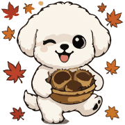 Fluffy White Maltipoo Holiday Dog Emoji รูปที่ 29