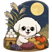 Fluffy White Maltipoo Holiday Dog Emoji รูปที่ 31