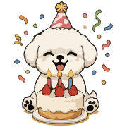 Fluffy White Maltipoo Holiday Dog Emoji รูปที่ 38