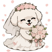 Fluffy White Maltipoo Holiday Dog Emoji รูปที่ 40