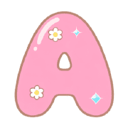 อักษรพาสเทลแสนหวาน (พร้อมไอคอนน่ารัก)