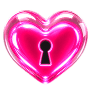 Neon Y2K Puffy Heart Emoji
