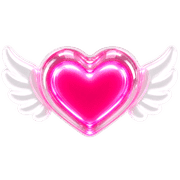 Neon Y2K Puffy Heart Emoji