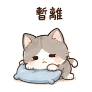 釘扣貓｜想被理 – LINE表情貼 預覽 8