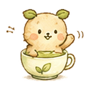 手繪茶葉小熊 預覽 2