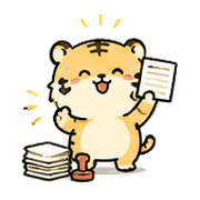 線條文件虎無字表情貼 0804-09 預覽 4