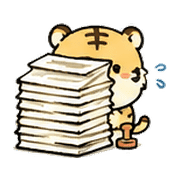 線條文件虎無字表情貼 0804-09 預覽 9