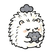 線條雷雲刺蝟無字表情貼 0804-29 預覽 4