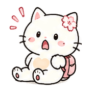 線條櫻花貓無字表情貼 0804-26 預覽 4