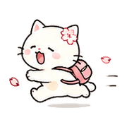 線條櫻花貓無字表情貼 0804-26 預覽 7