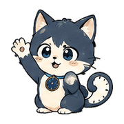 深藍時鐘貓 0806-18 預覽 6
